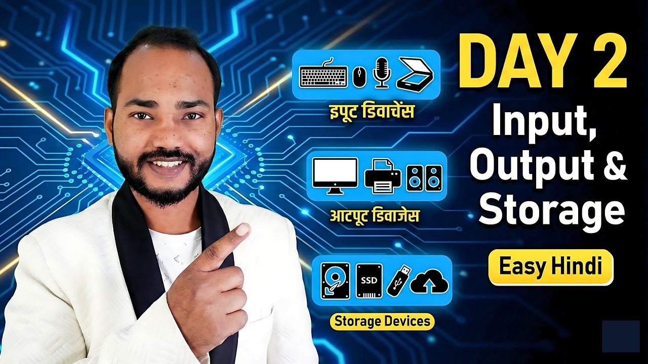 Computer Fundamentals Day 2 | Input, Output & Storage Devices (Easy ...