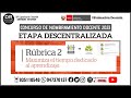 Etapa Descentralizada del Concurso de Nombramiento Docente | Rúbrica # 2