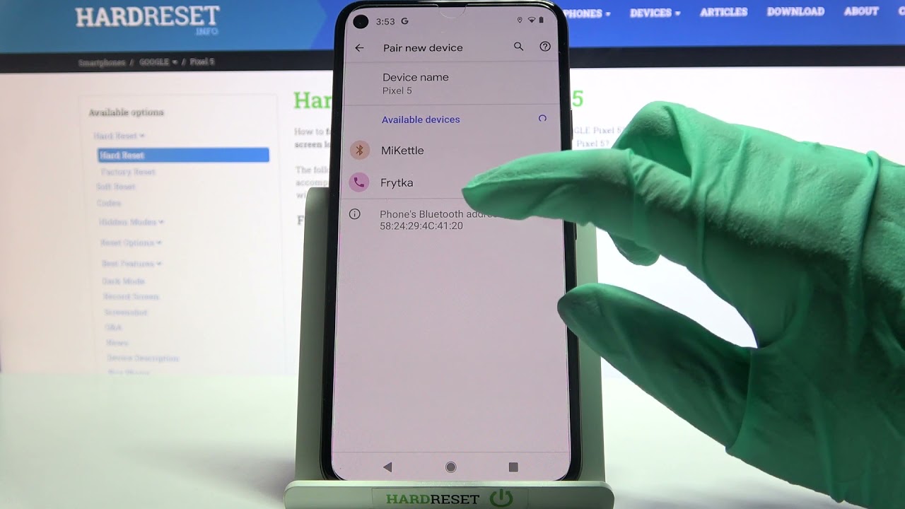 Add Bluetooth Device to GOOGLE Pixel 5 
