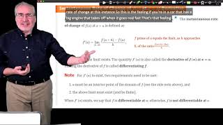 MAT 210 Section 10.5 The Derivative
