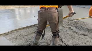 14 Mins Concrete Flatwork pouring and screeding
