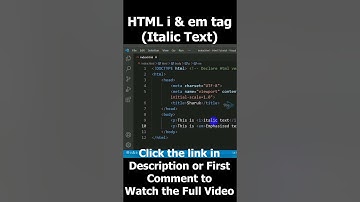 HTML i & em tag