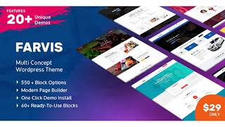 Farvis - Multipurpose WordPress Theme | Themeforest Website Templates and Themes
