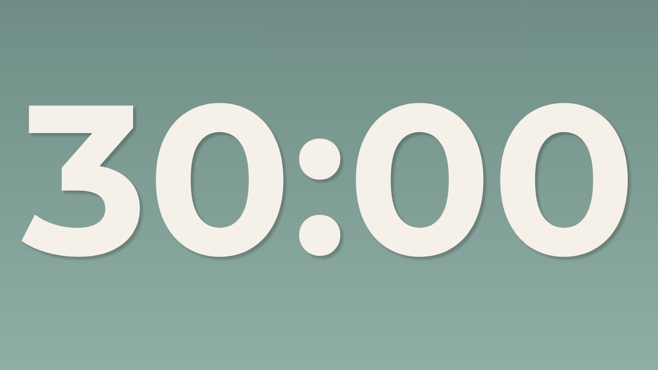 30 Minute Countdown Timer – No Sound | Deep Focus - YouTube