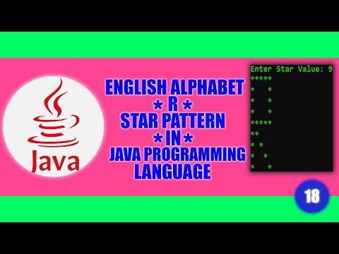 #18 || ENGLISH ALPHABET || R ||  "*" STAR PATTERN|| in | JAVA | Programming Language