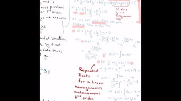 Variation of Parameters - Discussion of Some Notes