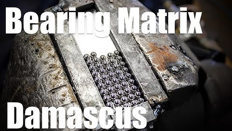 Ball Bearing Matrix Damascus - Forging a knife with programmed pattern