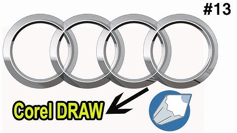 Corel Draw पर Audi का Logo मिनटों में बनायें || How To Make New AUDI Logo In CorelDraw12 #Design 13