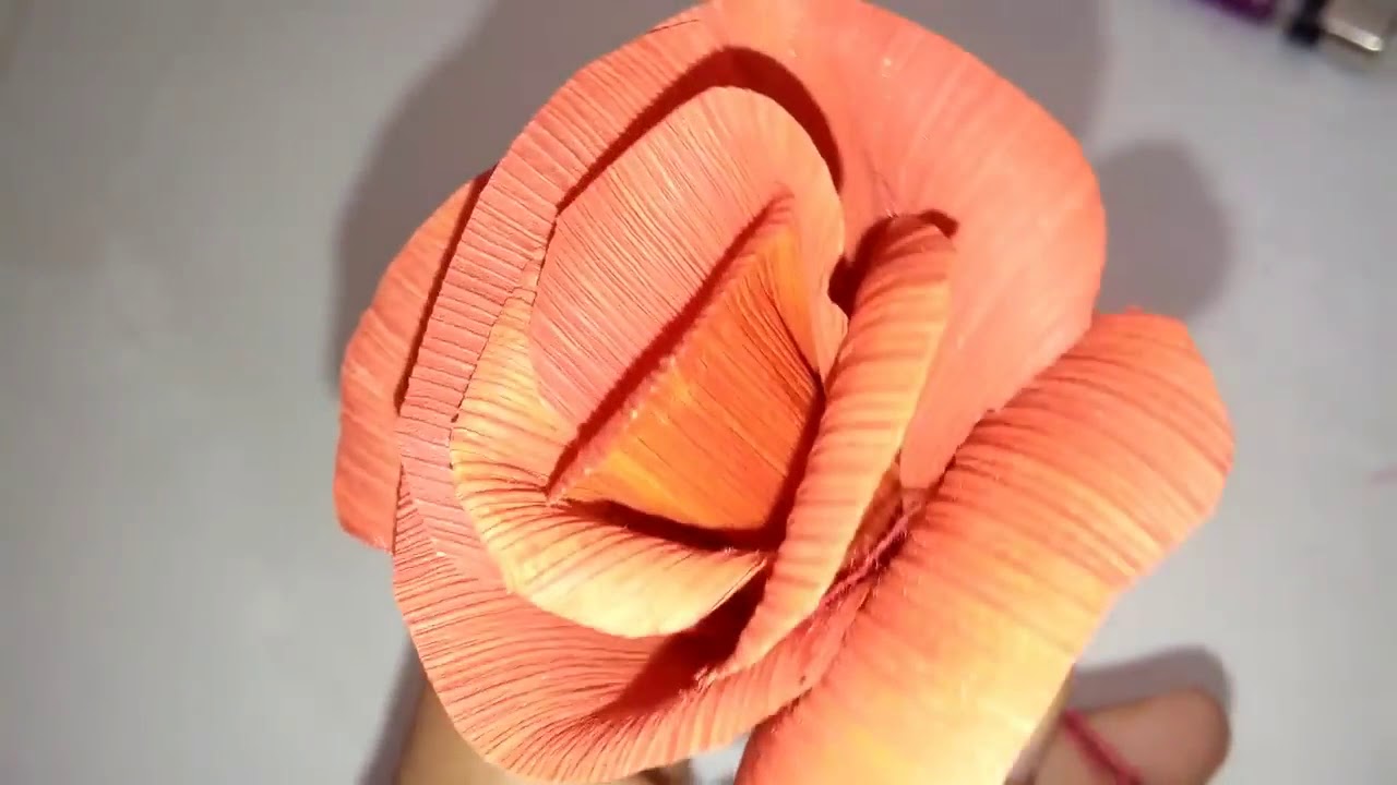 Tutorial cara membuat kerajinan  bunga  mawar kuncup dari  
