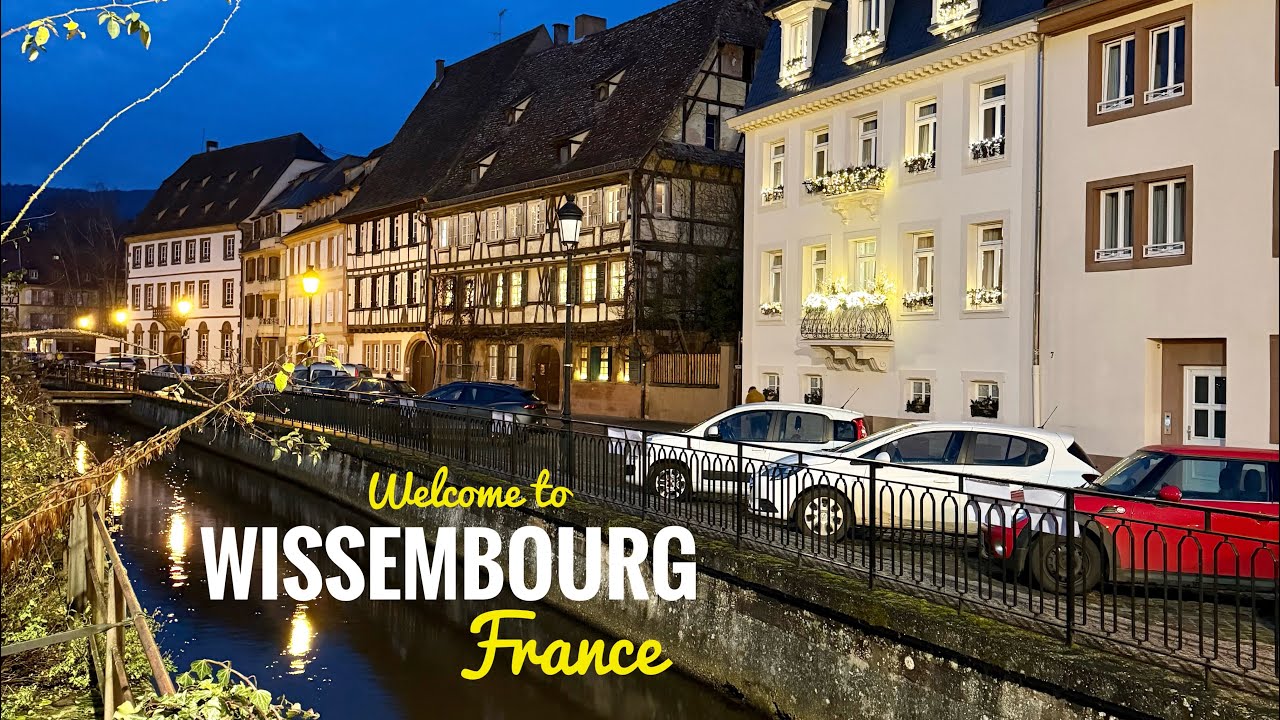 Wissembourg, Alsace, France. Christmas season 2025. Walking tour. 4K video