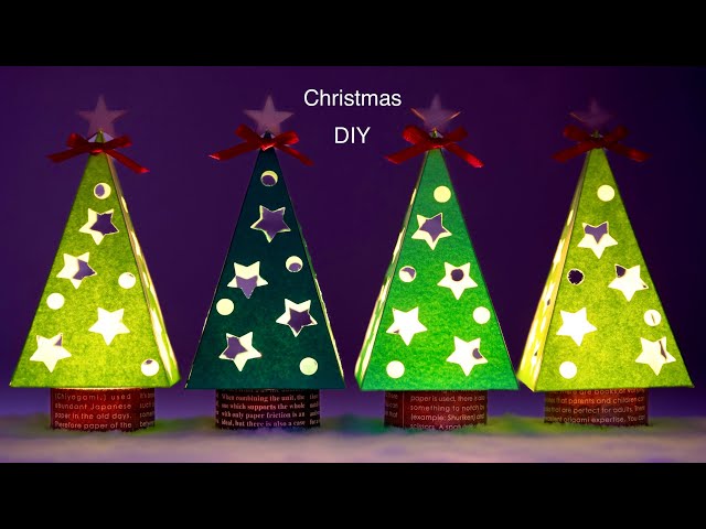 ハンドメイドクリスマスツリーランプ クリスマスランプの作り方🎄 - YouTube