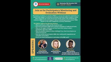 Participatory Monitoring and Evaluation
