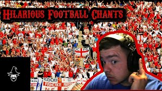 American Reacting to Funniest Football Chants in England.