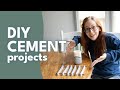 Cement DIYs: Vase, Candles, Trivet | DIY Whitney