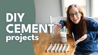 Cement DIYs: Vase, Candles, Trivet | DIY Whitney