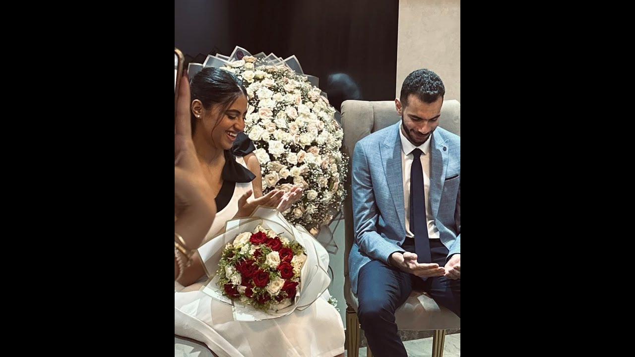 ⁣اللقطات الأولى من خطوبة ابن بيومي فؤاد.. حفل عائلي بسيط