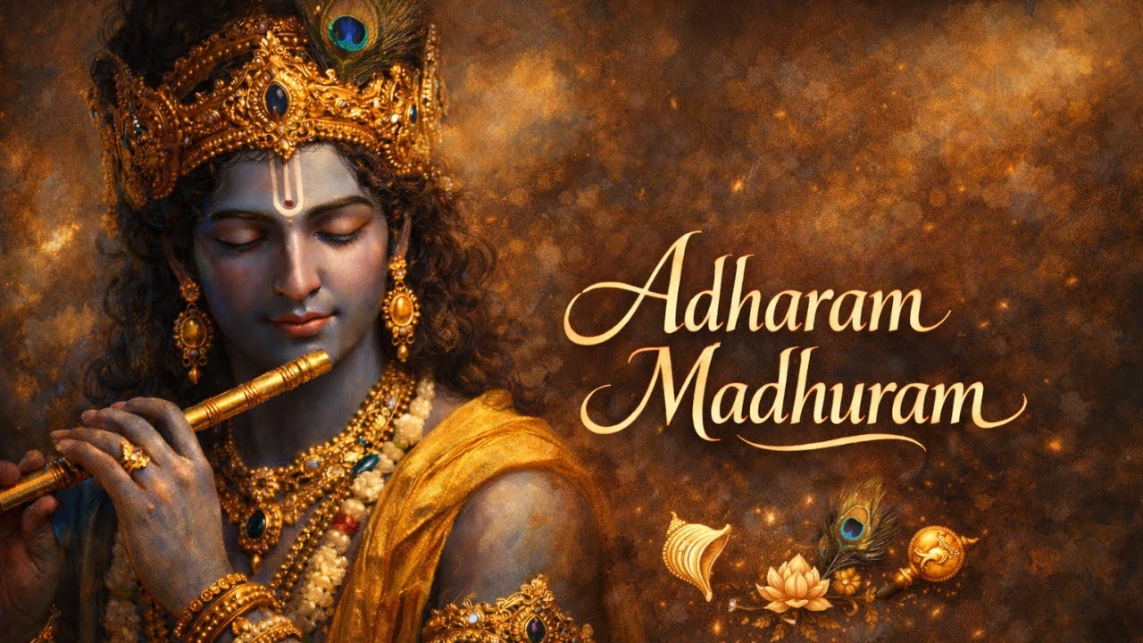 Adharam Madhuram Madhurashtakam | Most Beautiful Krishna Bhajan for ...