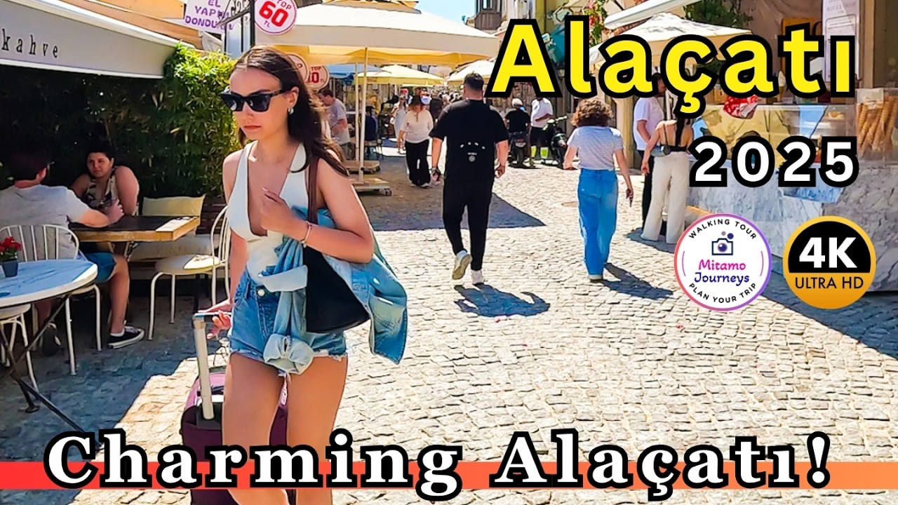 Turkey Izmir 2025 Alaçatı 4K Walking Tour | Stone Houses, Cozy Cafes, Restaurants & Gift Markets