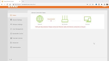 WAN port disconnected  Please connect an Ethernet cable with internet connectivity to the port