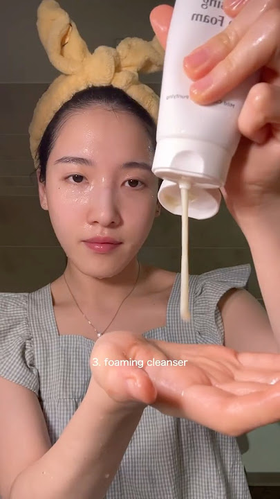 ASMR evening Korean skincare 🫧 #shorts