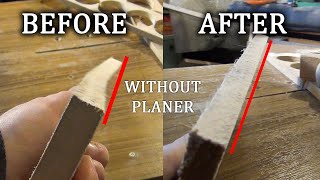 How to flatten a board without a planer  A new different method for straightening boards