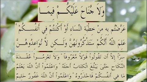 القران الكريم سورة البقرة الاية  235
