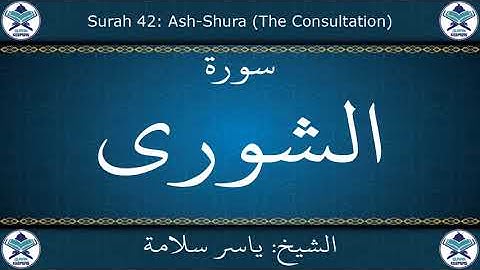 القرآن الكريم بصوت ياسر سلامة - سورة الشورى