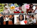 VLOGMAS🎄20 | LE PUSIERON LOS ARETES A AMELIA + SE VE MÁS GRANDE! + FAMILIA EN EQUIPO | 20 Dic 2020
