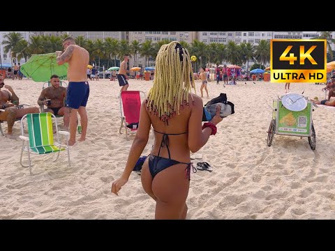 🇧🇷 Brazil Walking Tour | Leme Beach | Rio de Janeiro | 4K, 2023