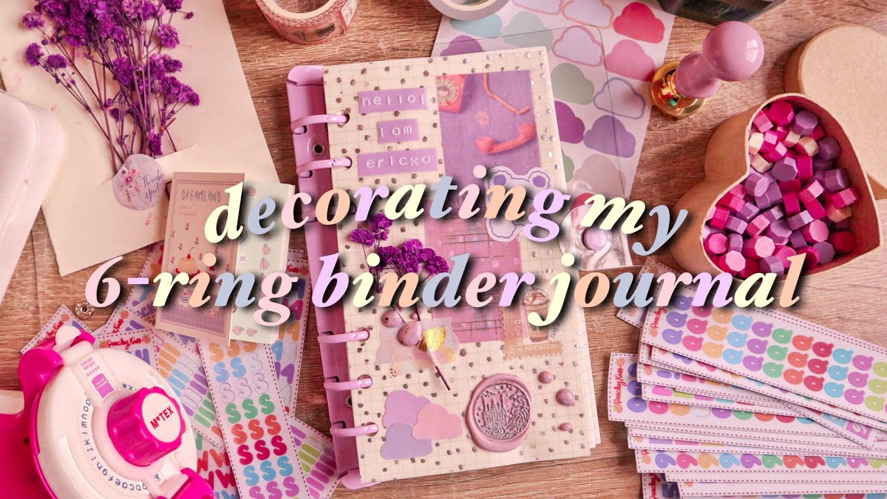 DECORATE WITH ME 🍧 my 6-ring binder • pastel theme • cute • journal with me