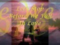 Let's Stop before We Fall In Love - Norman Saleet lyrics