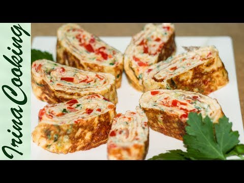 Рулет из Омлета с Овощами  по Японски  Оригинальный Вкусный Завтрак  Ирина Кукинг