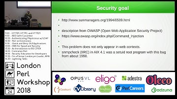 LPW 2018: "security checks using perlcritic" - Peter Allan