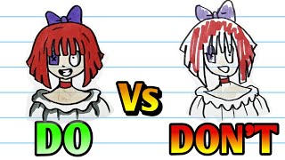 DO VS DON'T RAGATHA From THE AMAZING DIGITAL CIRCUS Drawing Challenge