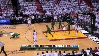 Rajon Rondo incredible flop Boston Celtics vs Miami Heat NBA Playoffs GM1 Eastern Finals Conference
