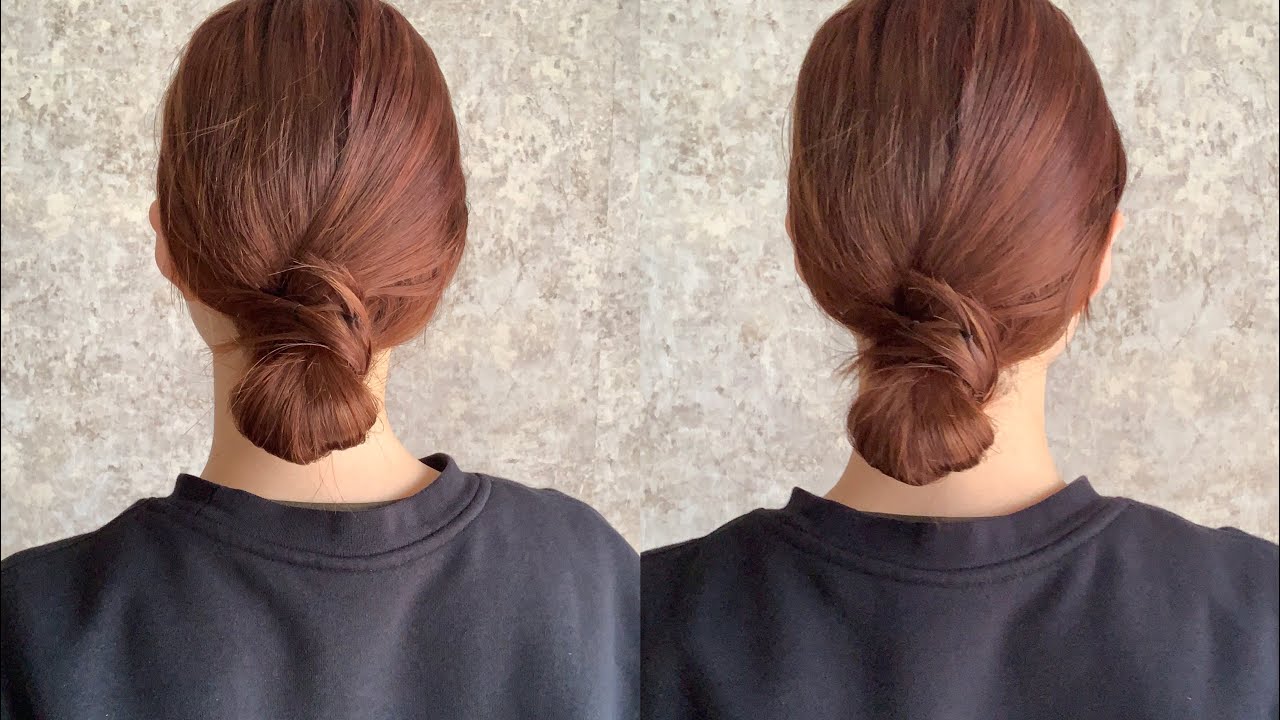 韓国っぽお団子アレンジ。ミディアム〜セミロング【ヘアアレンジ】【簡単】 YouTube