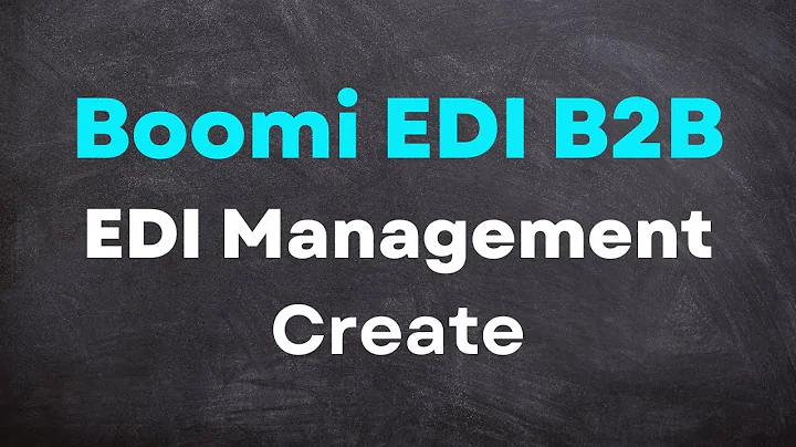 BOOMI EDI  B2B   EDI  Management  Create Section 2
