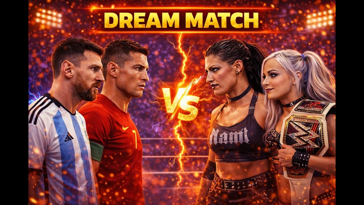Messi & Ronaldo vs. Liv & Rhea: LIVE FIGHT