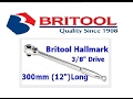 Britool Hallmark 3/8" Dr. Extra Long CR-V  MR280 ratchet.