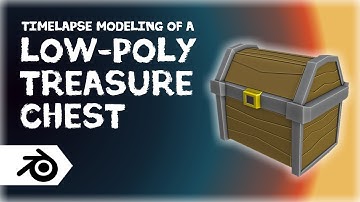 A low-poly treasure chest model! [Blender Timelapse]