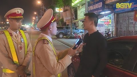CSGT thành phố Bắc Giang tăng cường kiểm tra nồng độ cồn