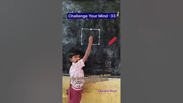 Connect 9 dots with 4 straight lines | Puzzle | Challenge | mind game | #puzzles  #shorts #trending
