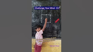 Thumbnail of Connect 9 dots with 4 straight lines | Puzzle | Challenge | mind game | #puzzles  #shorts #trending