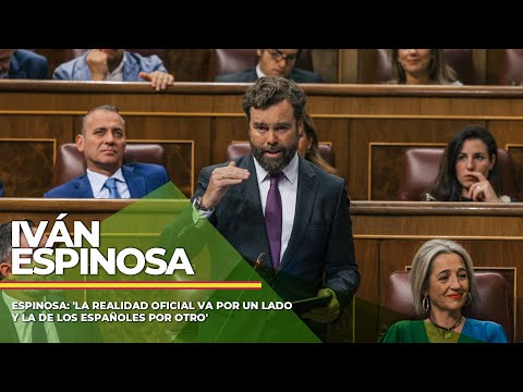 Espinosa: 'La realidad oficial va por un lado y la de los españoles por otro'