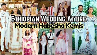 Top Elegant Habesha kemis Dress for African Wedding Fashion Ethiopian Wedding Outfits Stylish Oromia