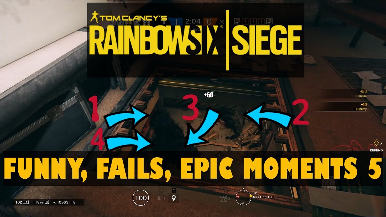 Rainbow Six Siege - Fail, Funny and Epic Moments 5 - YouTube