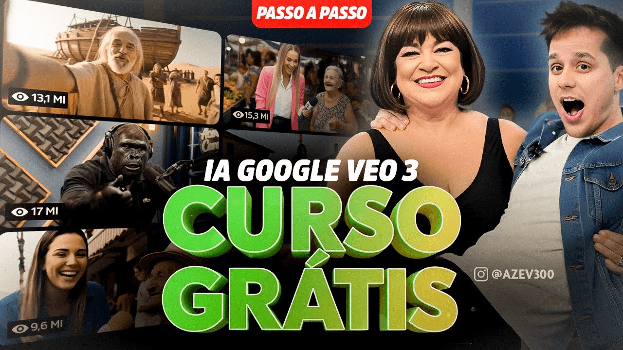 Curso Grátis GOOGLE VEO 3 - Como Criar Vídeos com IA (Iniciante ao ...