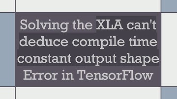 Solving the XLA can