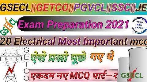 20 Electrical Important mcq With Solution||Old Question Paper Solution| #GSECL #GETCO #PGVCL