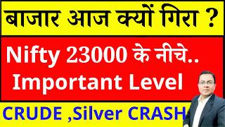 बाजार आज क्यों गिरा ? Nifty 23000 के नीचे I Market Crash Reason I NIFTY CRASH I BANK NIFTY CRASH